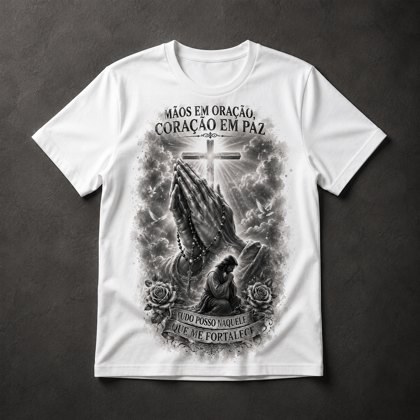Camiseta Fé e Oração