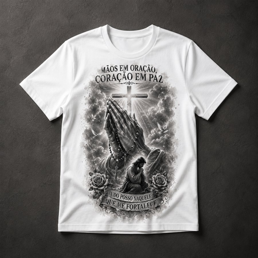Camiseta Fé e Oração