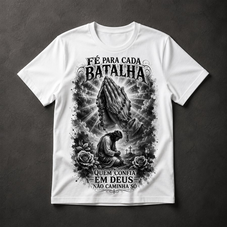 Camiseta Fé e Oração