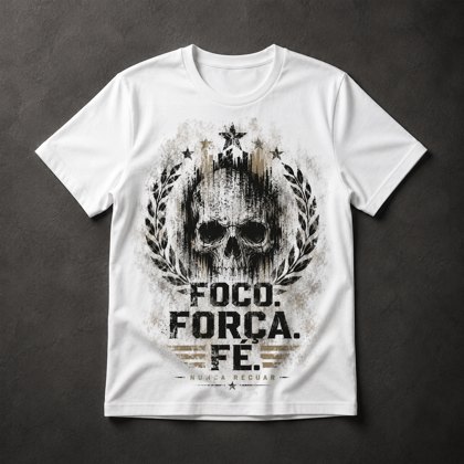 Camiseta Foco Força Fé