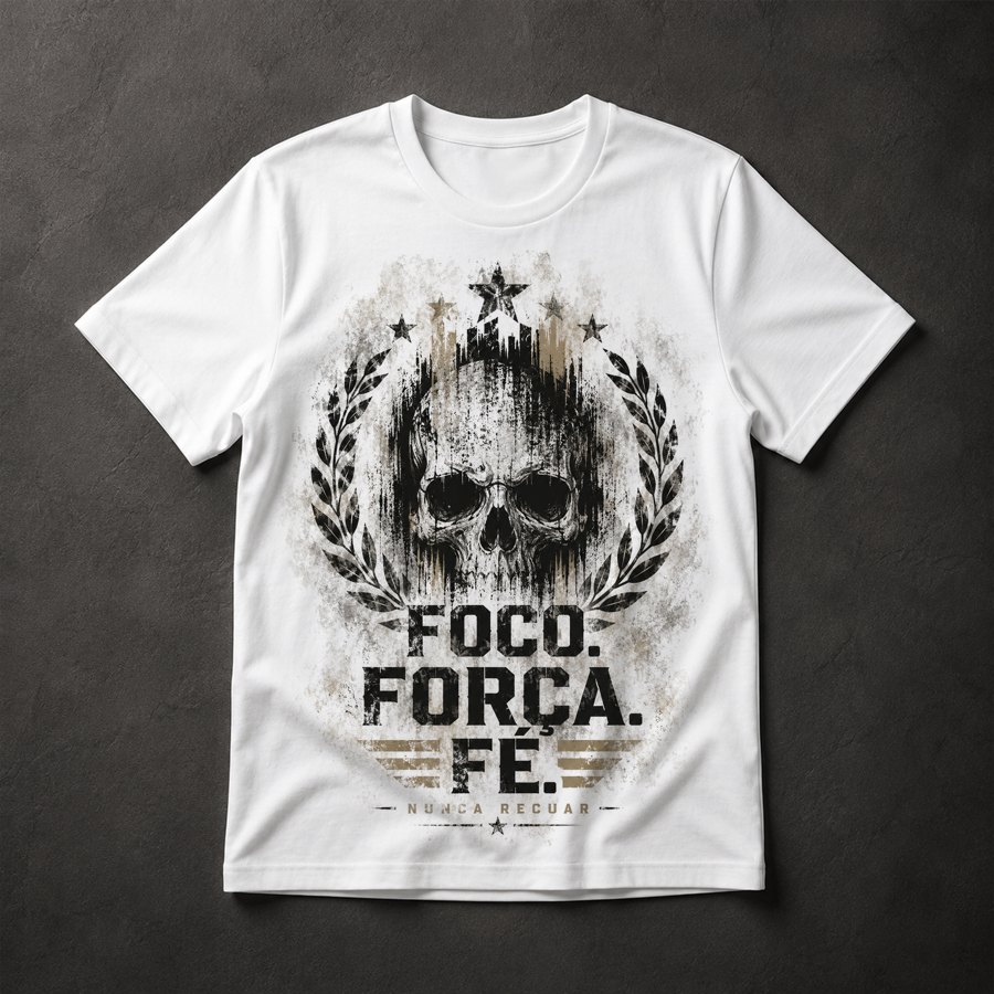 Camiseta Foco Força Fé