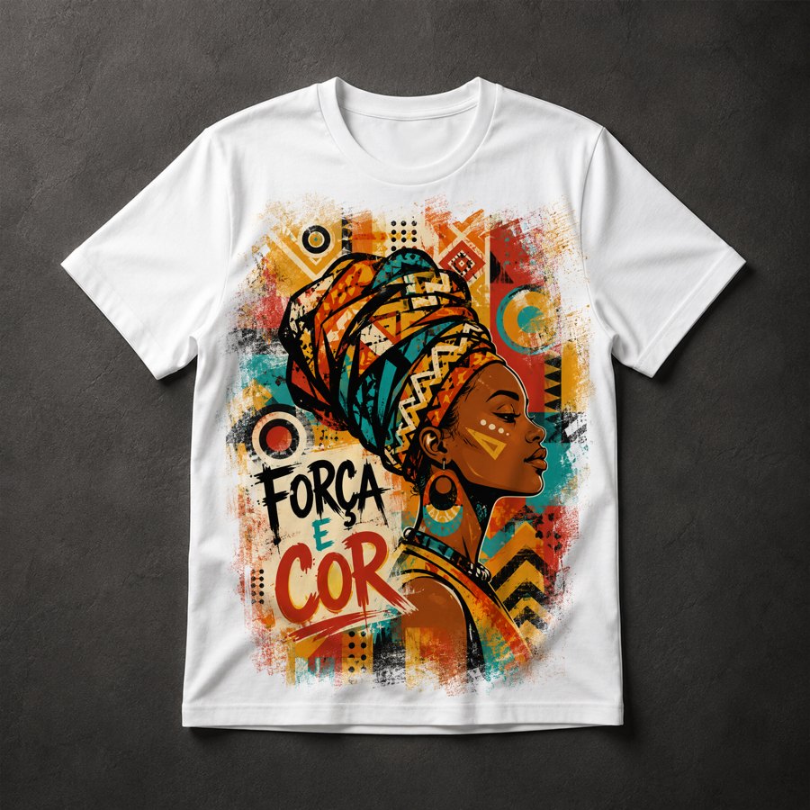 Camiseta Força e Cor