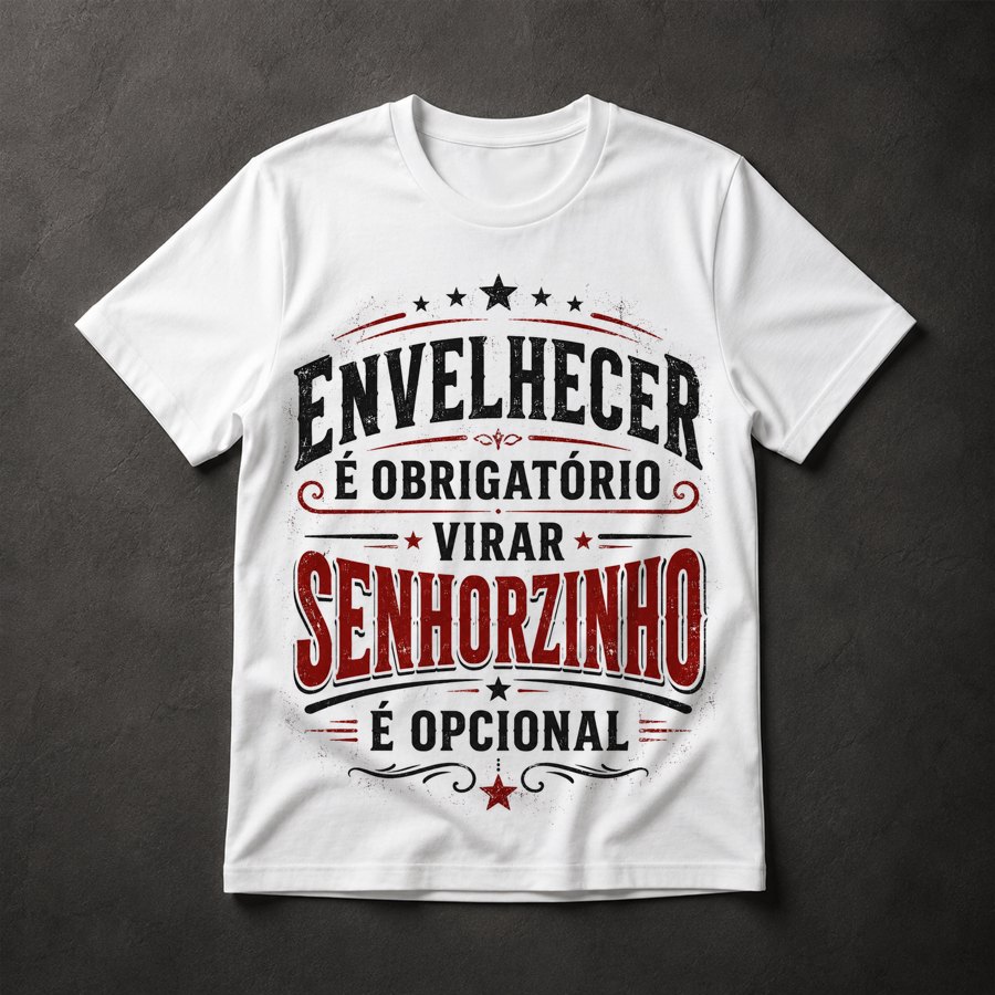 Camiseta Humor Idade
