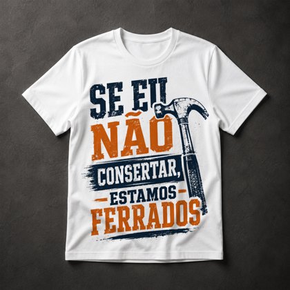 Camiseta Frase Humorística Ferramentas
