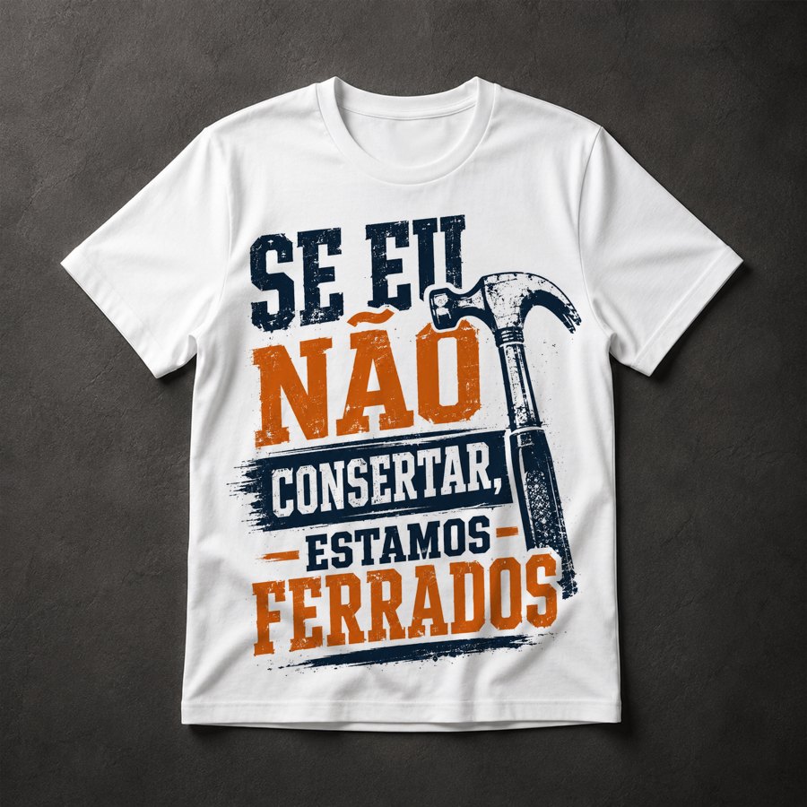 Camiseta Frase Humorística Ferramentas