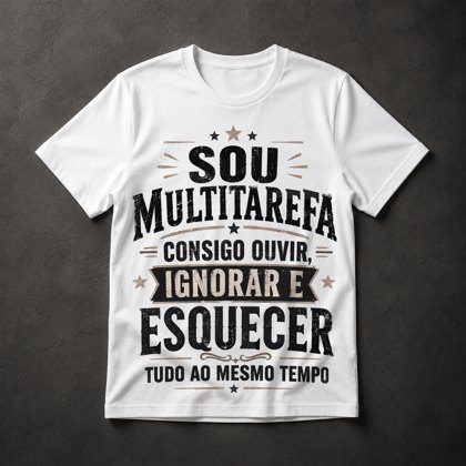 Camiseta Frase Multitarefa