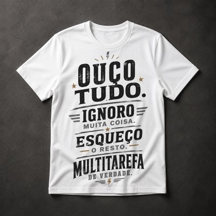 Camiseta Frase Multitarefa