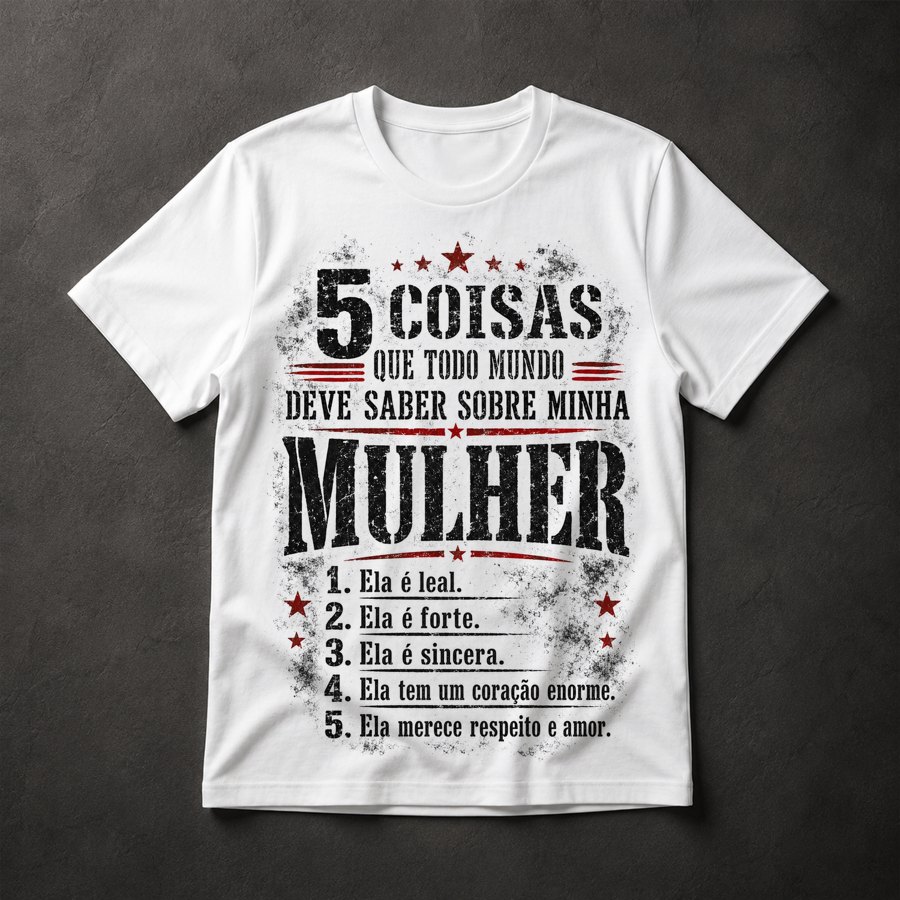 Camiseta Frases Mulher