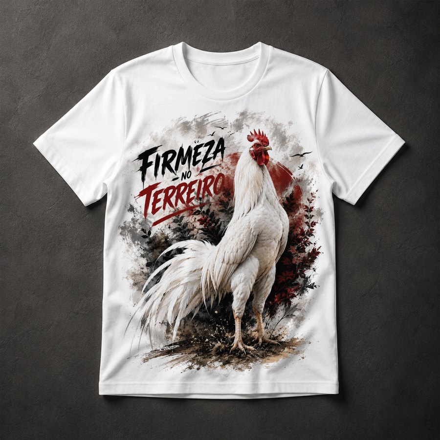 Camiseta Galo Firmeza no Terreiro