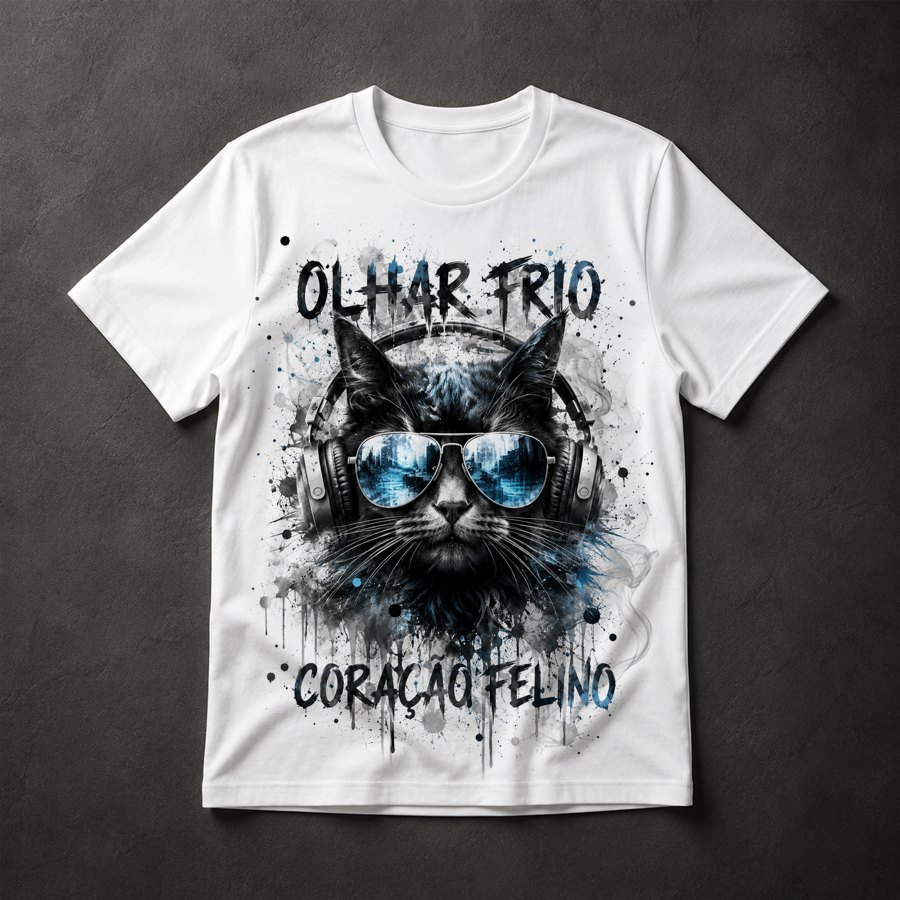 Camiseta Gato DJ