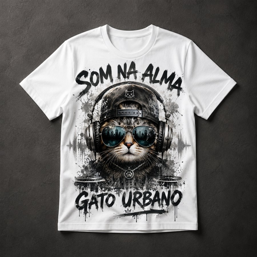 Camiseta Gato DJ Urbano