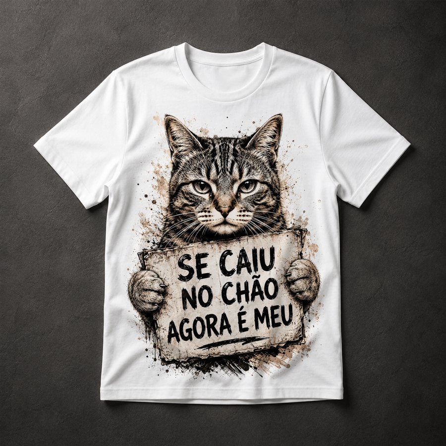 Camiseta Gato Engraçado