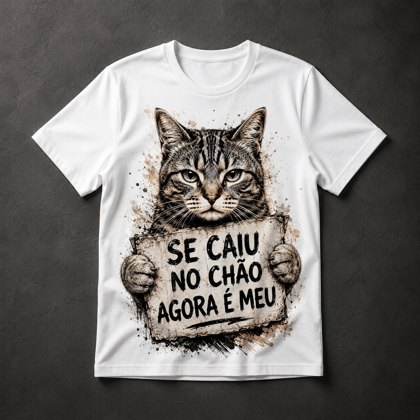 Camiseta Gato Engraçado