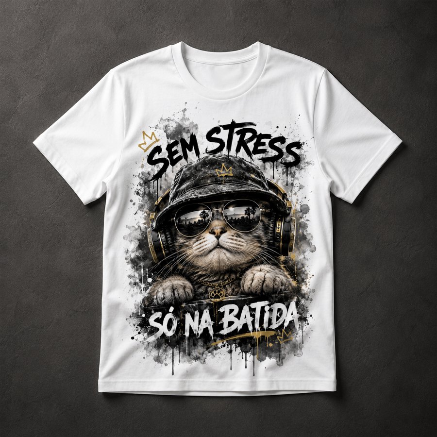 Camiseta Gato Estiloso