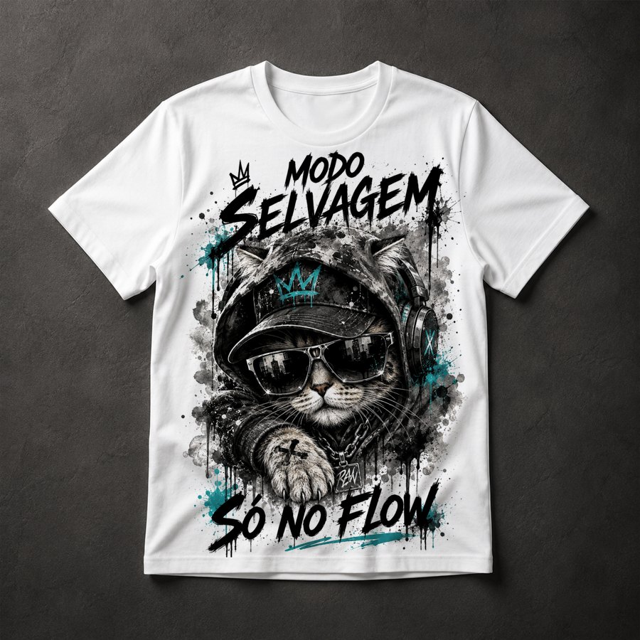 Camiseta Gato Selvagem Flow