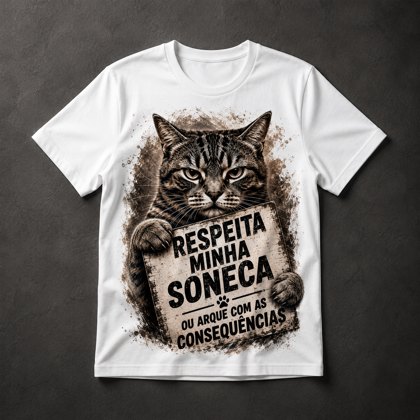Camiseta Gato Soneca