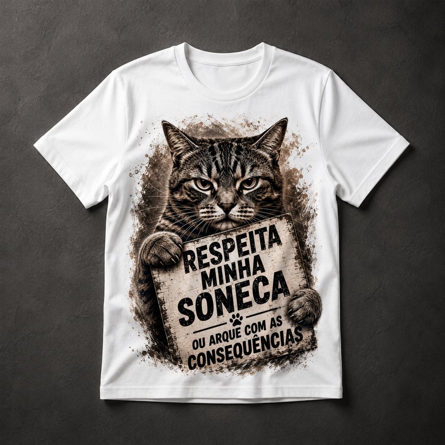 Camiseta Gato Soneca