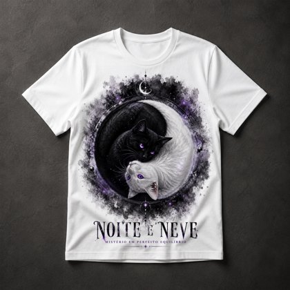 Camiseta Gatos Yin Yang