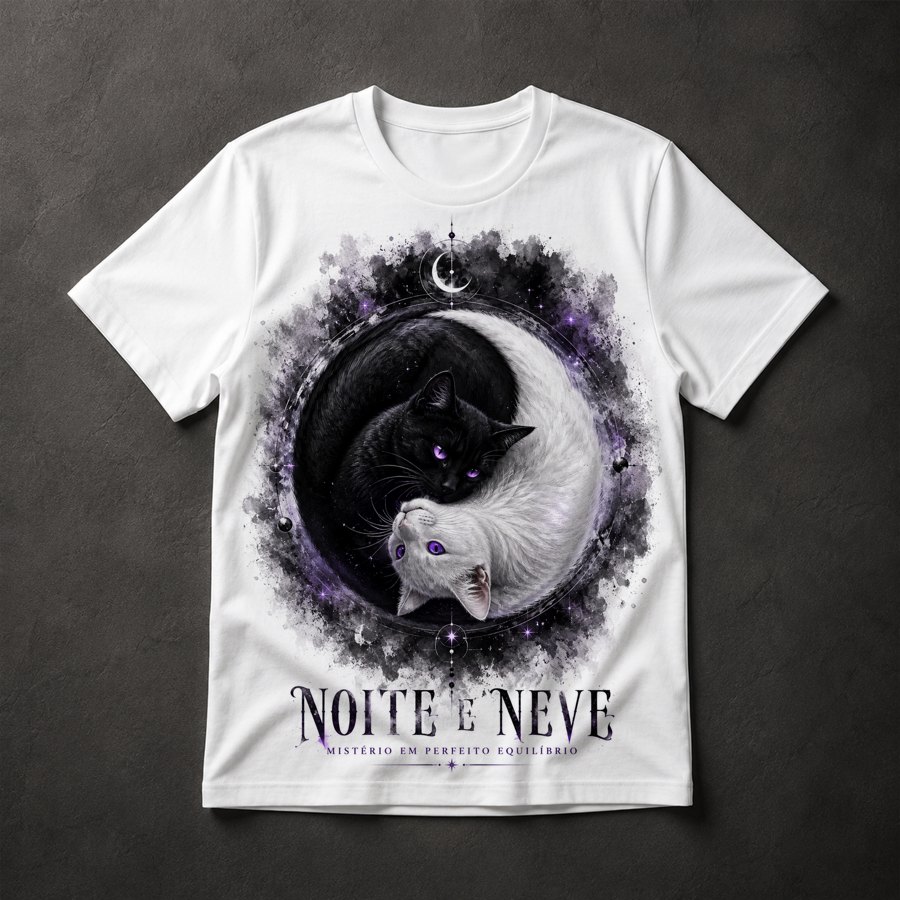 Camiseta Gatos Yin Yang