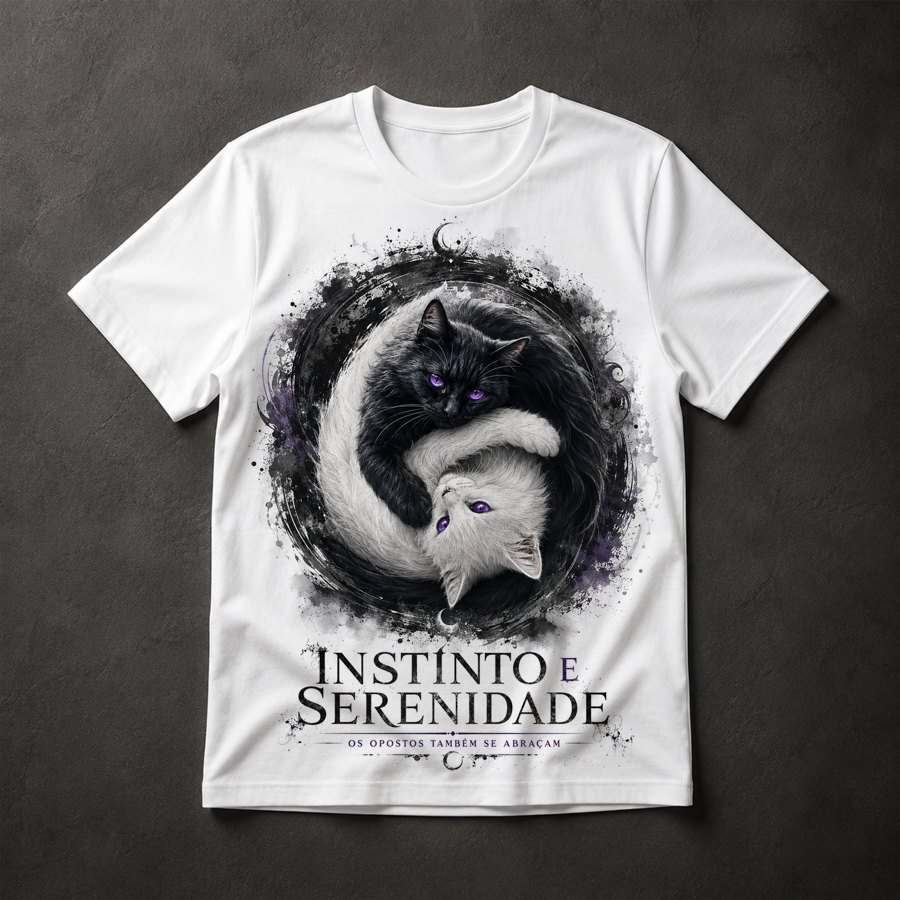 Camiseta Gatos Yin Yang
