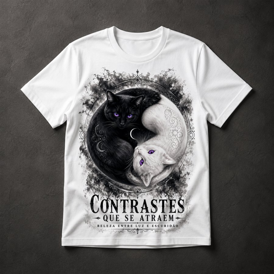 Camiseta Gatos Yin Yang