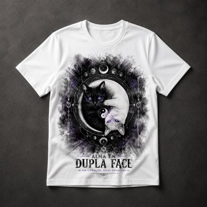 Camiseta Gatos Yin Yang