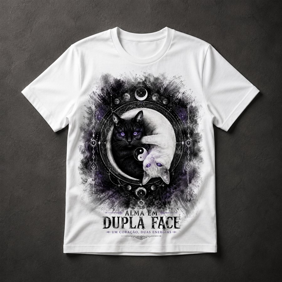 Camiseta Gatos Yin Yang