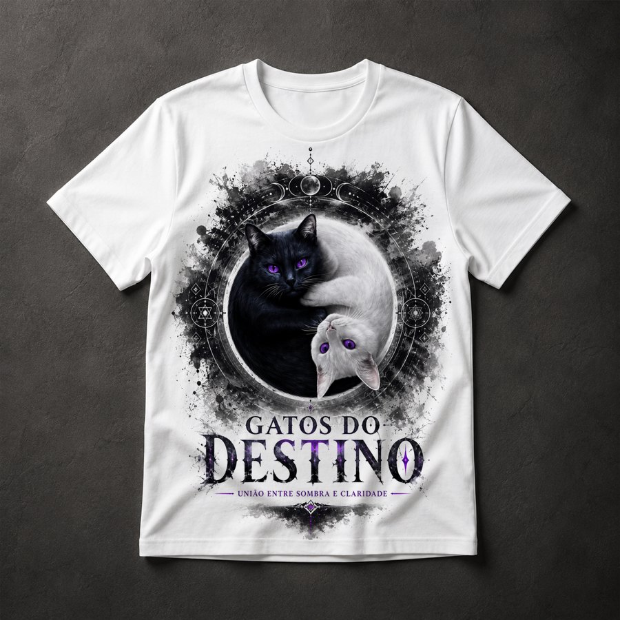 Camiseta Gatos Yin Yang