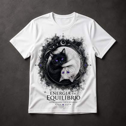 Camiseta Gatos Yin Yang