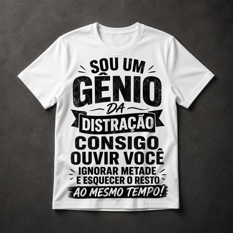 Camiseta Gênio da Distração