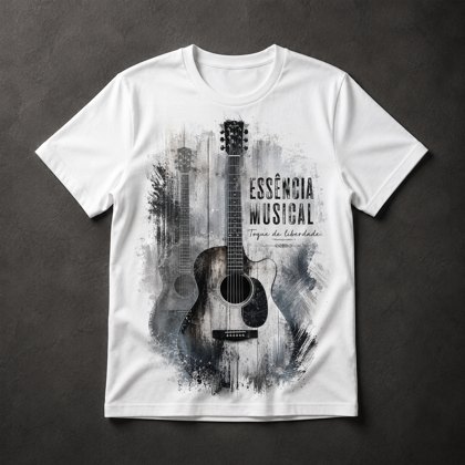 Camiseta música violão