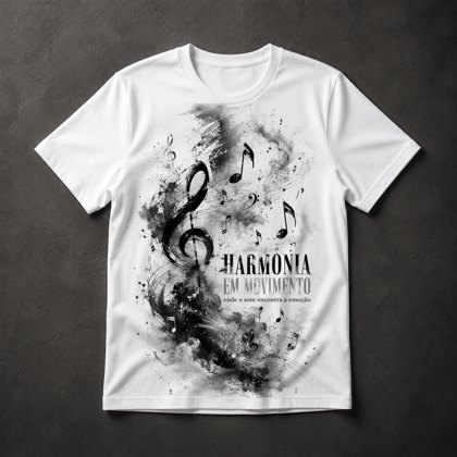 Camiseta Música Aquarela