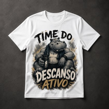 Camiseta Hipopótamo Fitness