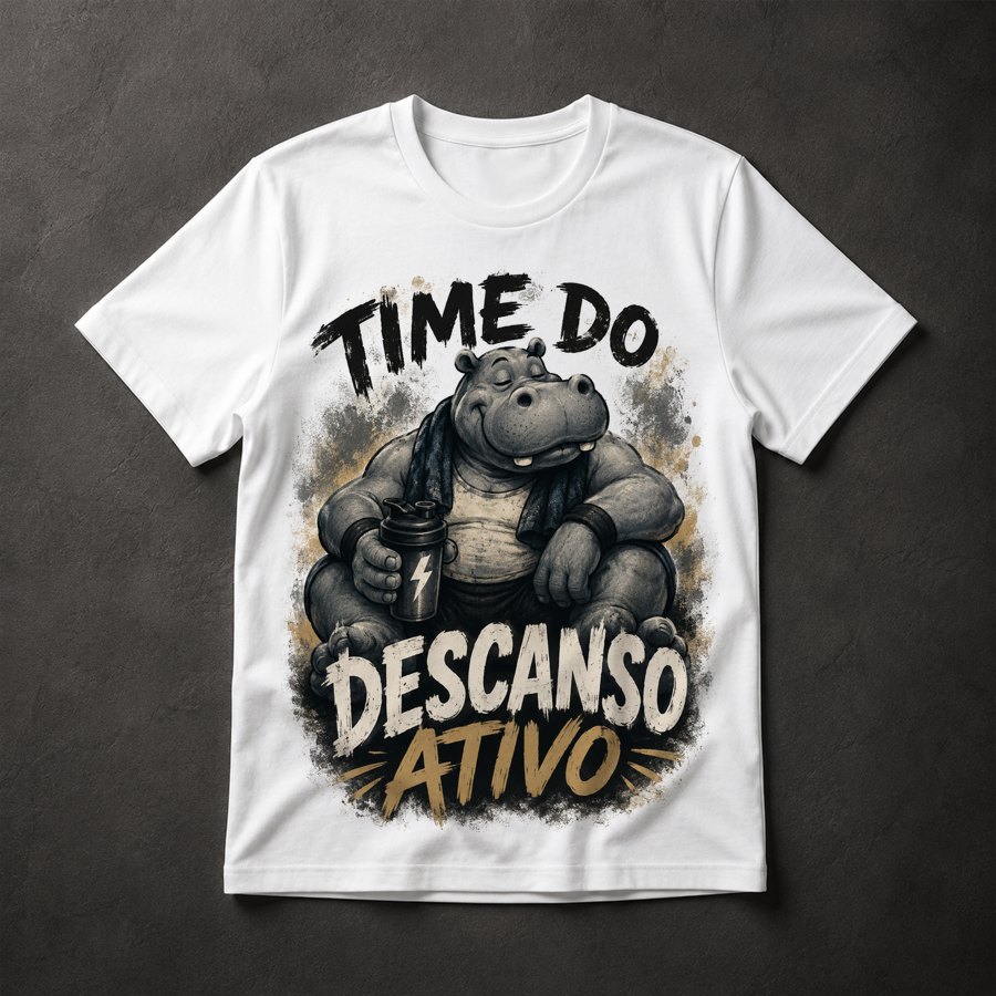Camiseta Hipopótamo Fitness