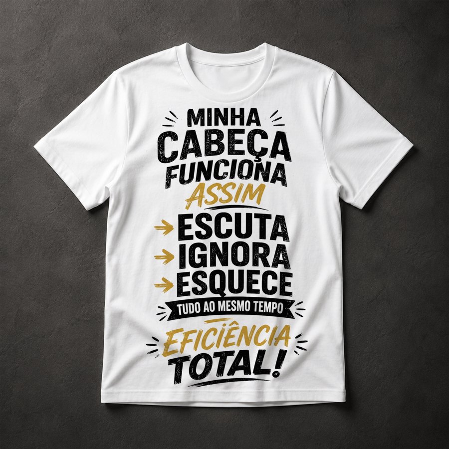 Camiseta Humor Cabeça