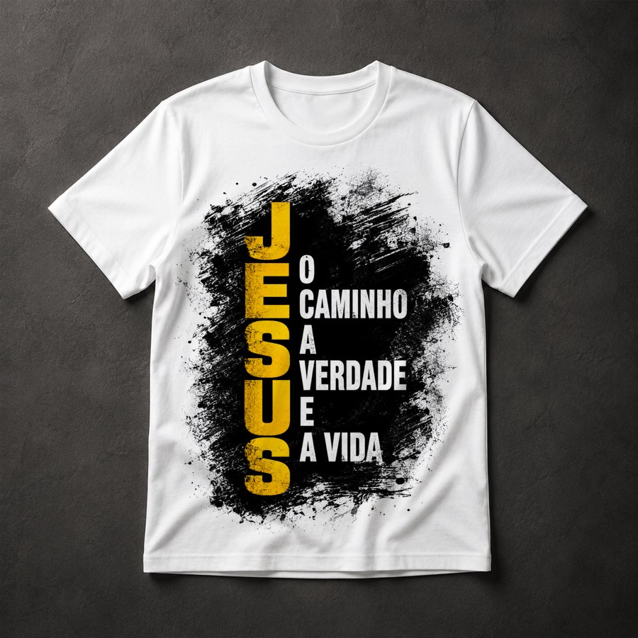 Camiseta Jesus Caminho Verdade Vida