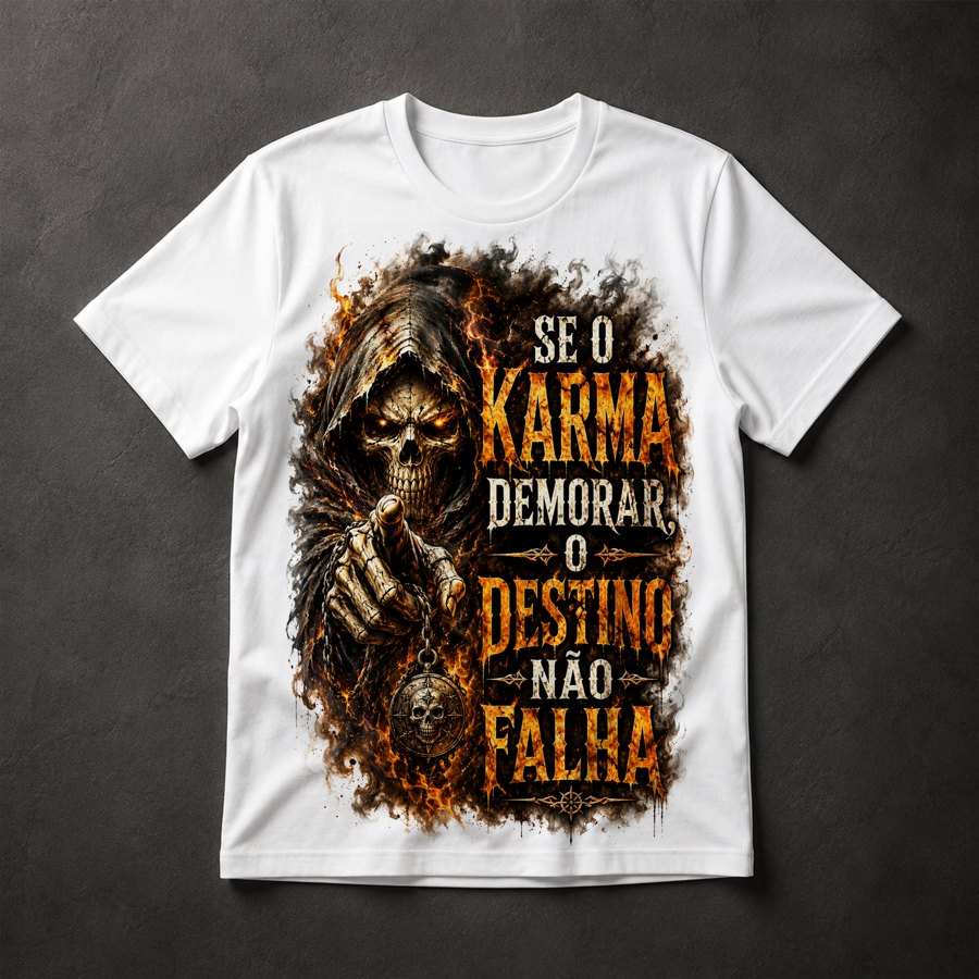 Camiseta Karma e Destino
