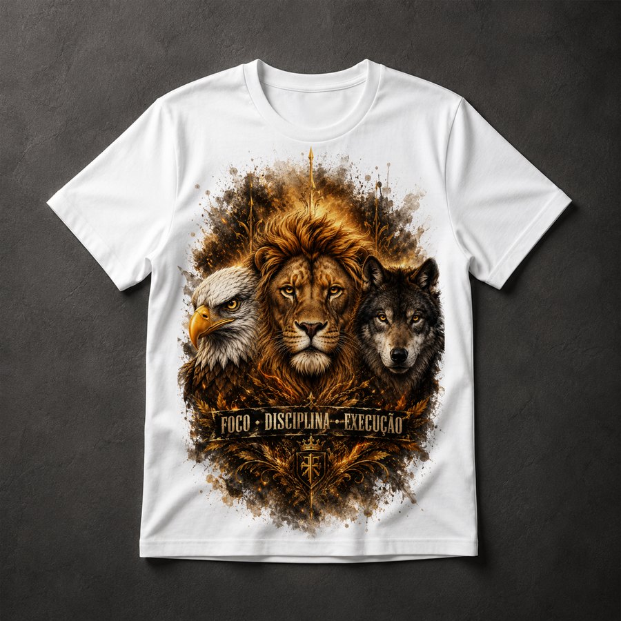 Camiseta Leão Águia Lobo