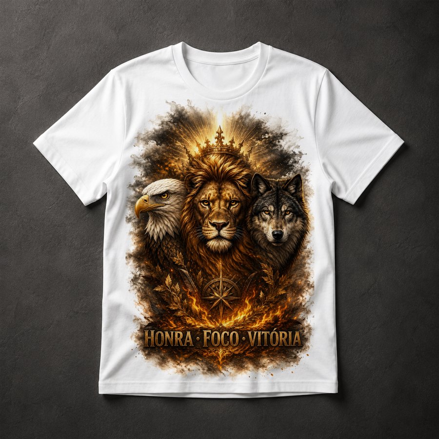 Camiseta Leão Águia Lobo