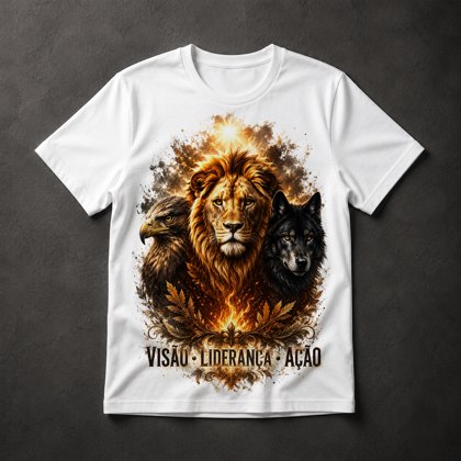 Camiseta Leão Águia Lobo