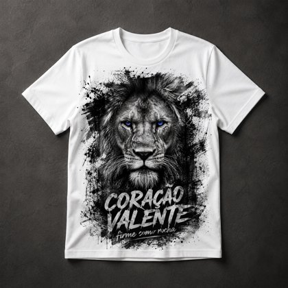 Camiseta leão motivacional