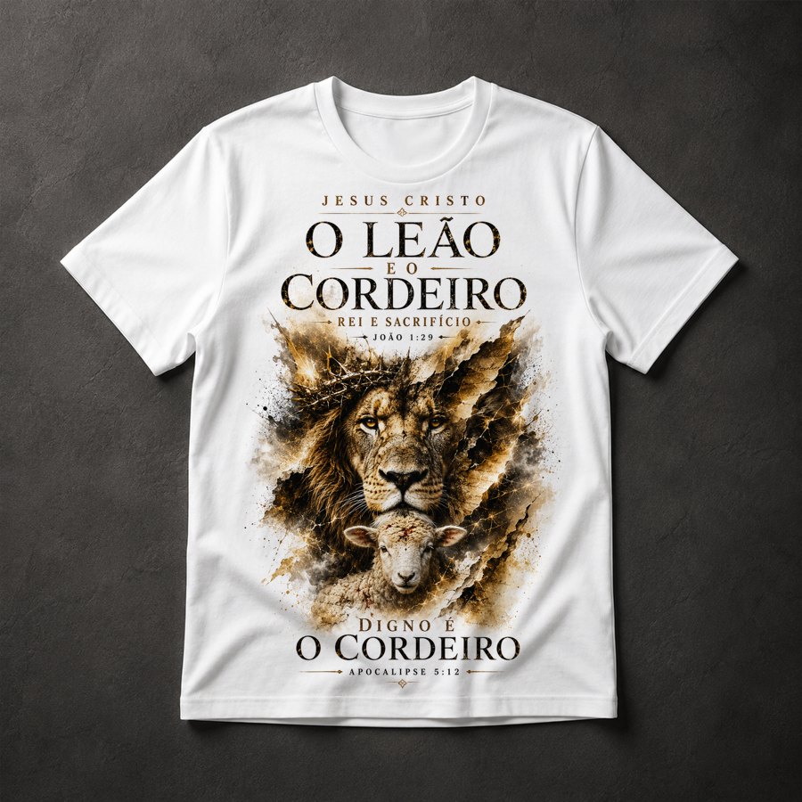 Camiseta Leão e Cordeiro
