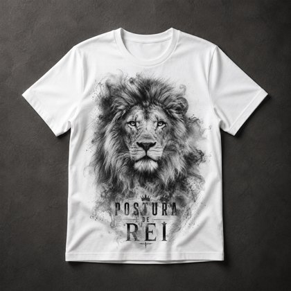 Camiseta Leão Postura de Rei