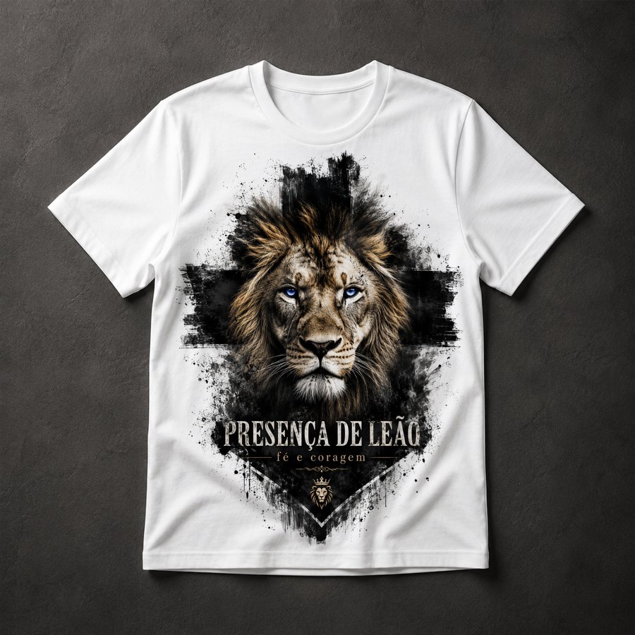 Camiseta Leão Presença de Fé