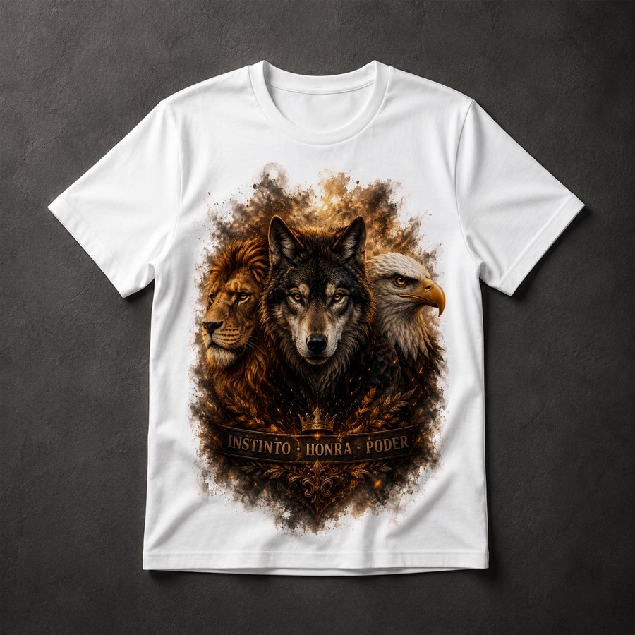 Camiseta Lobo Leão Águia