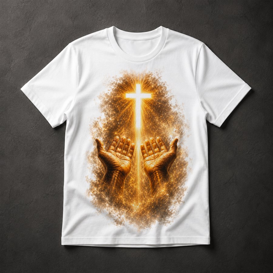 Camiseta Mãos e Cruz