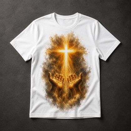 Camiseta Mãos e Cruz