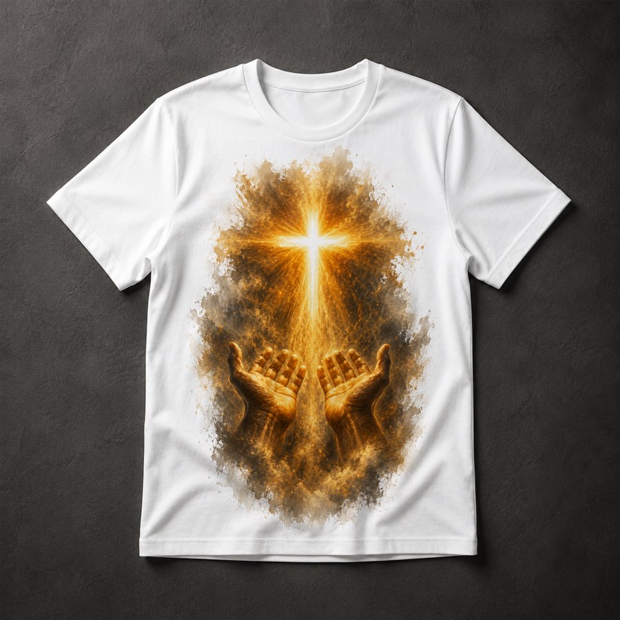 Camiseta Mãos e Cruz