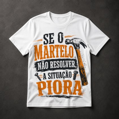 Camiseta Martelo Frase Humor