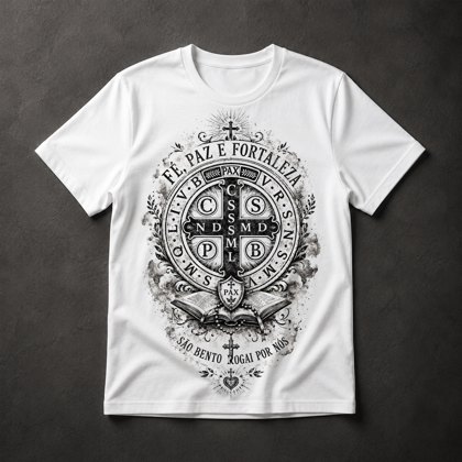 Camiseta Medalha São Bento